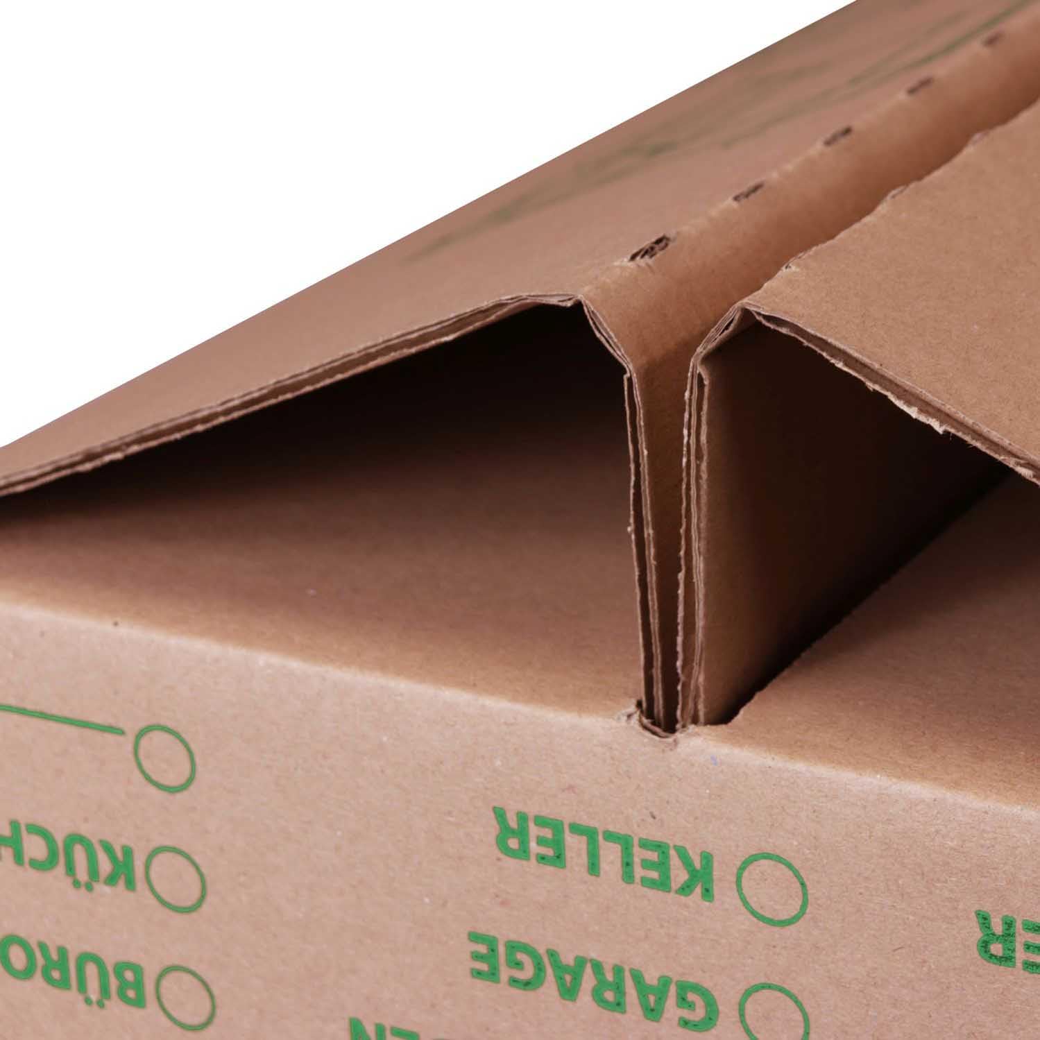 Lot de 10 cartons de déménagement 621 x 301 x 331 mm pouvant supporter jusqu'à 40 kg, professionnels, grands et stables, double cannelure (lots entre 5 et 240 cartons)