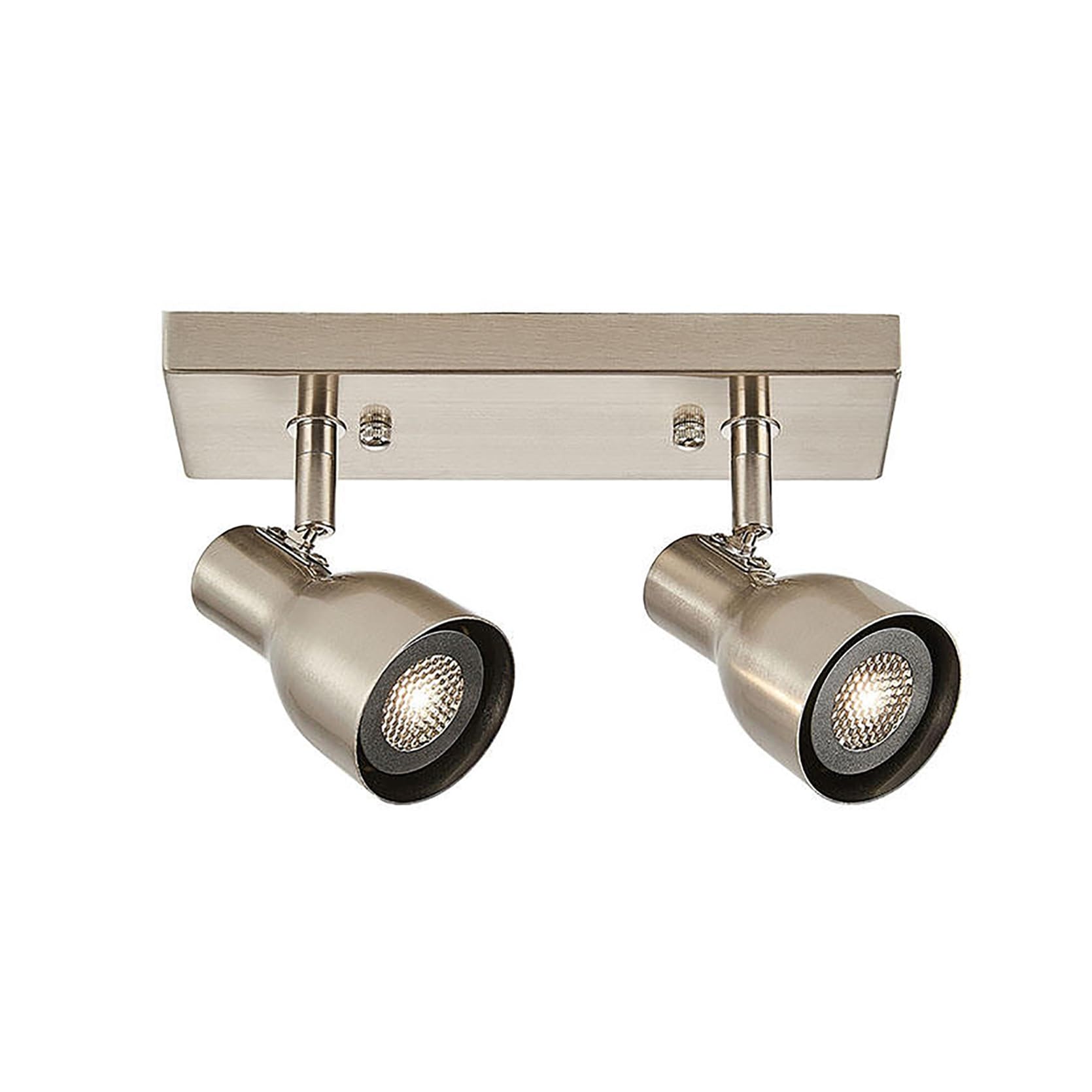 KXEcoLife 3-Color LED Track Lighting 3 Heads 9W Dimmable, Adjustable Beam Degree360°,3000K/3500K/4000K, Ceiling Light Fixtures Art Painting Display Exhibition(2LIGHT-A,Natuarl)