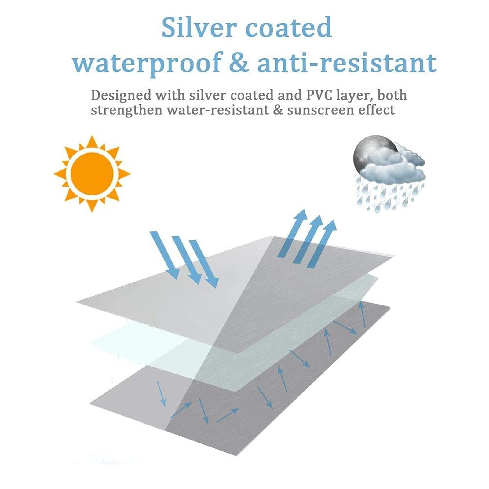 Lavadora Cubierta de Lavadora Cubierta de Lavadora Fibra Poliéster Impermeable Carga Delantera Lavandería Secadora Cubierta Protector Solar Lavandería Recubrimiento Plata Cubierta a Prueba de Po