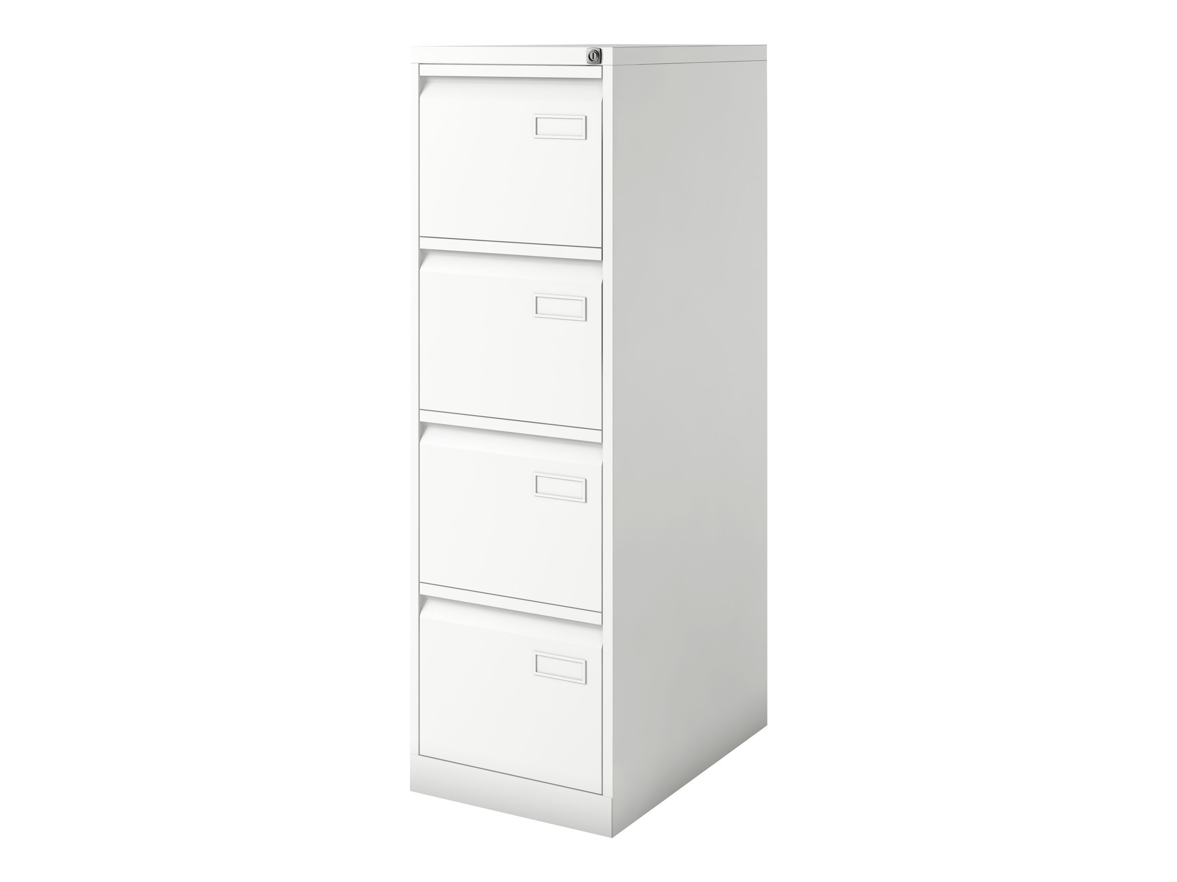 BISLEY Light Hängeregistraturschrank, einbahnig, DIN A4, 4 HR-Schubladen, Metall, 696 Verkehrsweiß, 62.2 x 41.3 x 132.1 cm