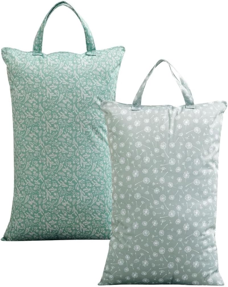 2 Pcs Travel Laundry Bags, Waterproof Patterned Clothes Bags