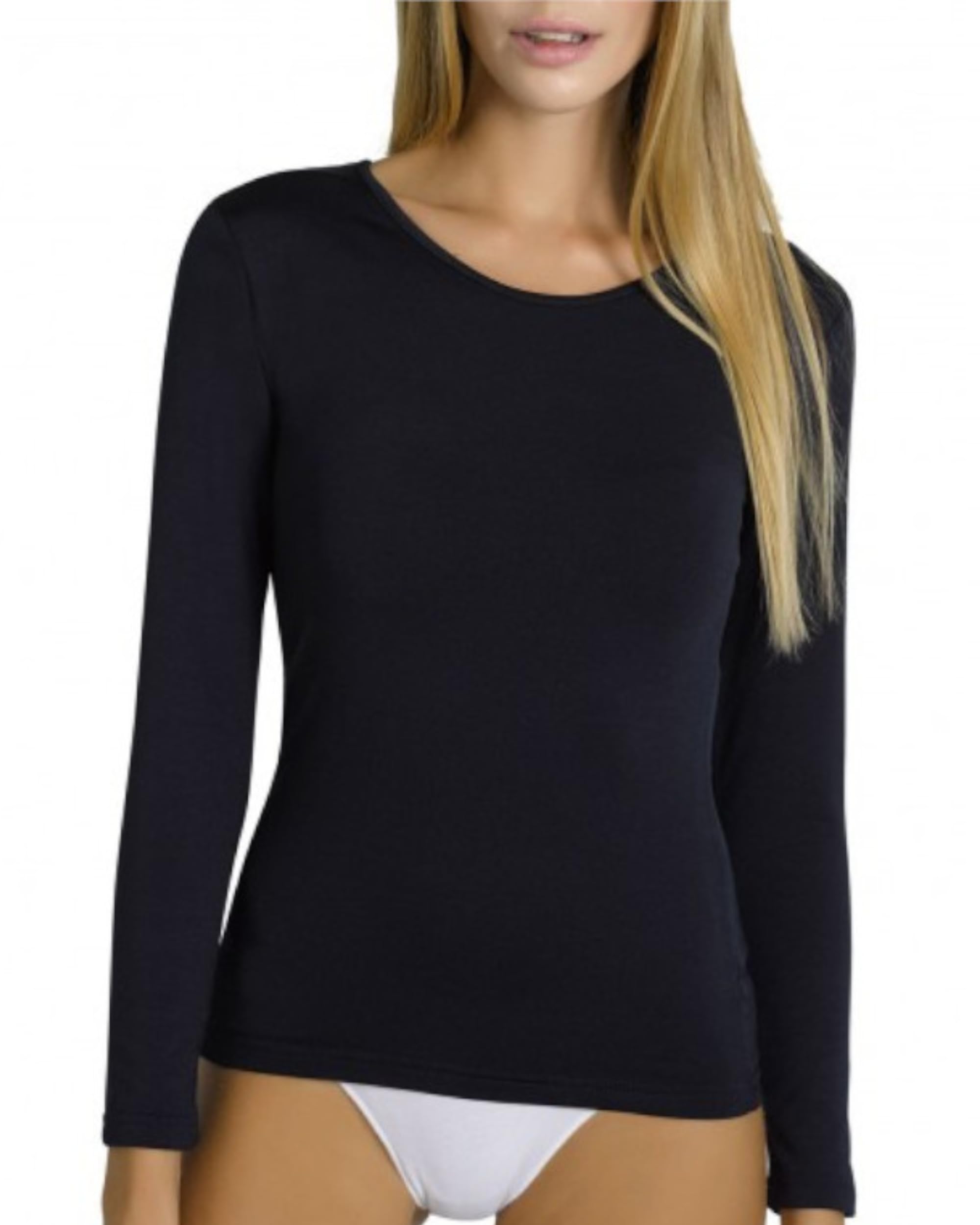 Maglia Termica Donna Manica 3/4 - Intimo Termico Invernale In Poliestere Ed Elastan Senza Cuciture - Foto 4