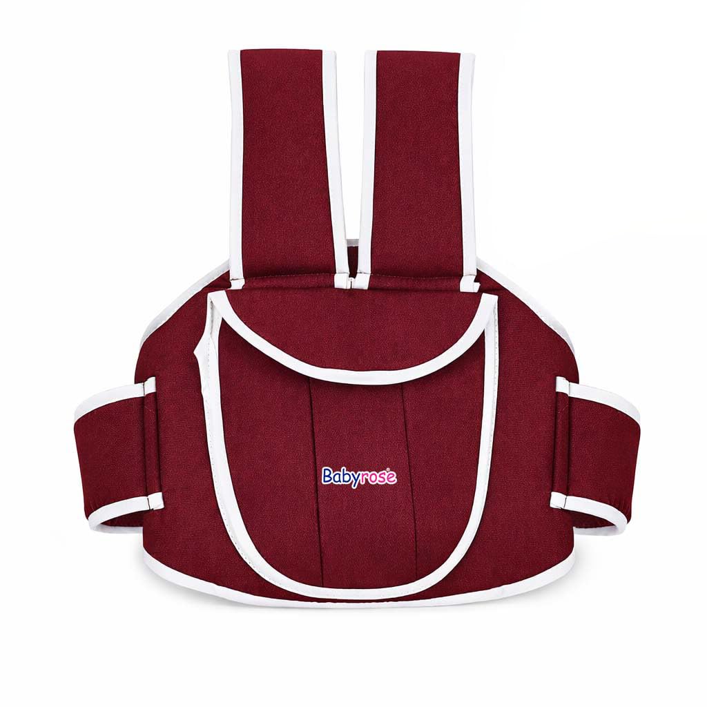 Baby Rose Kids Safety Belt for Two Wheeler | Adjustable Baby Safety Harness for Bike & Scooty with Reflective Strips| Adjustable Safety Harness for Boys Girls (2-12 Years) Navy Blue (Maroon)