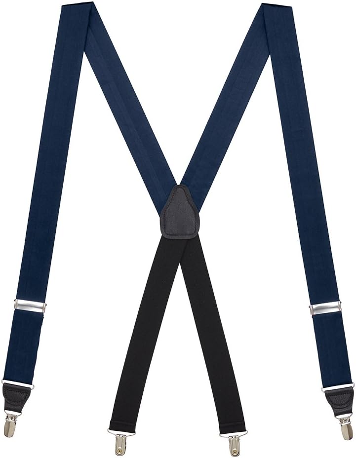 Suspender Store Elegant Silk Suspenders - 1.38-Inch Wide - X-Back - Dressy Clip - 14 Gorgeous Colors & 2 Sizes