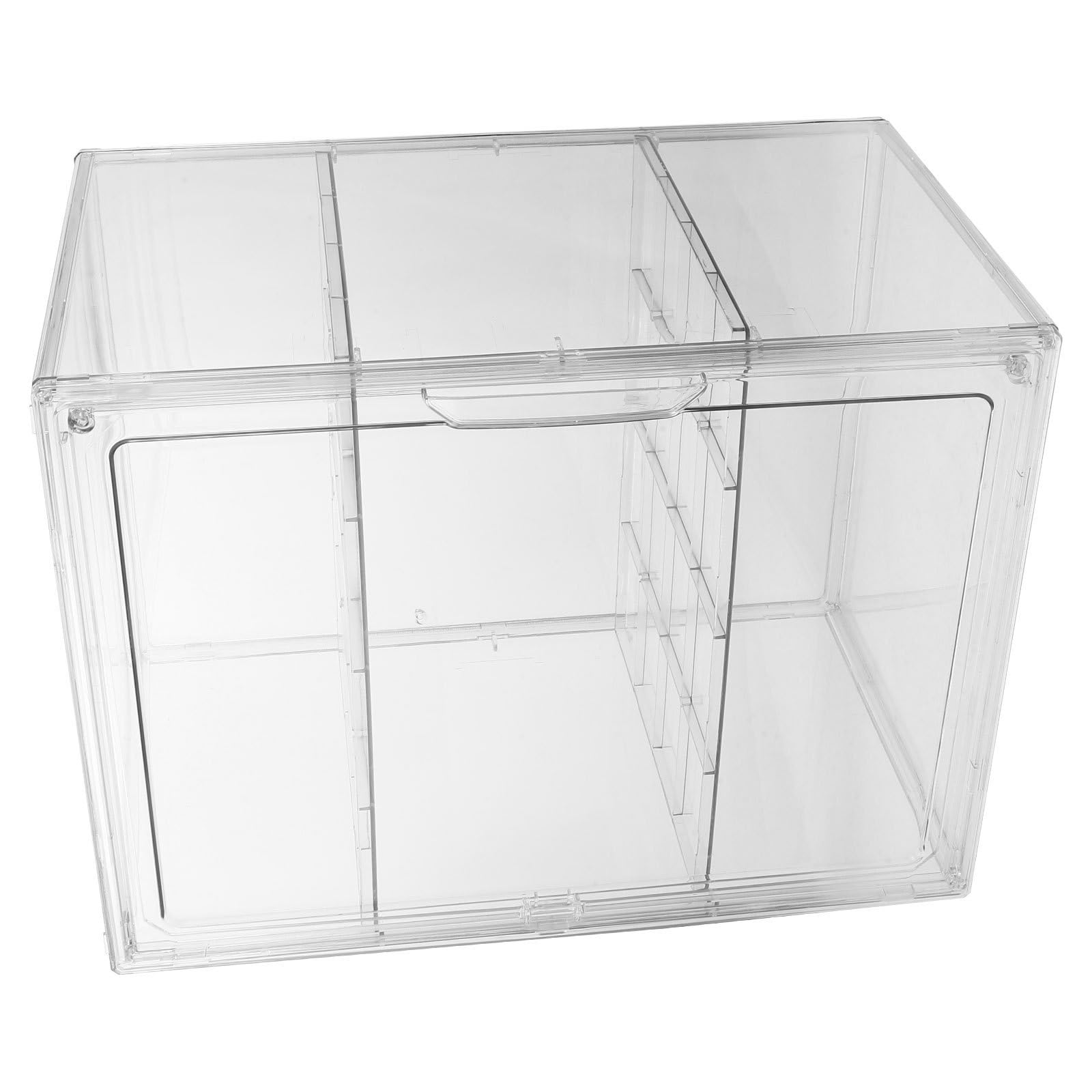 Babyflaschen Aufbewahrungsbox aus Acryl mit 2 Ebenen und Individuellen Fächern Stapelbar und Stabil als Organizer für Küche und Vorratsraum
