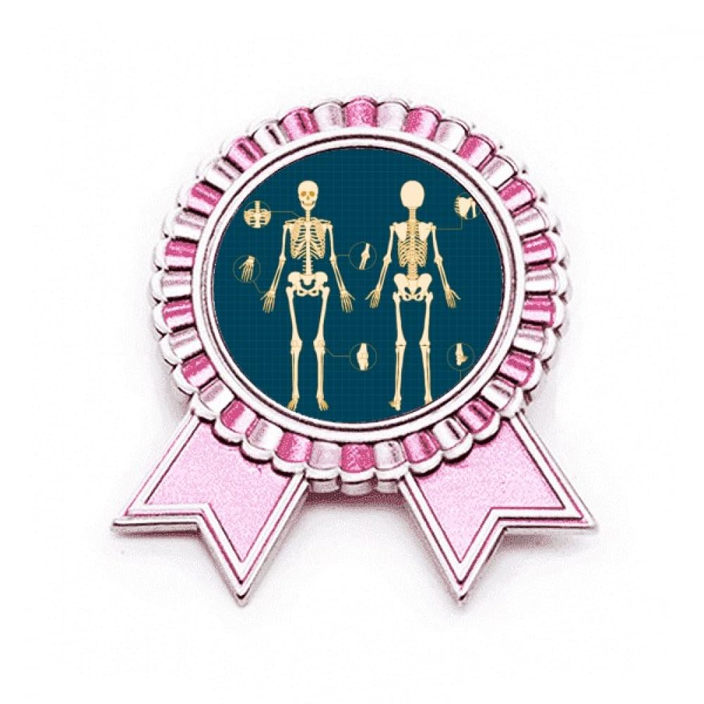 Broche squelette rose médaille en métal, le cadeau idéal pour style gothique - 4