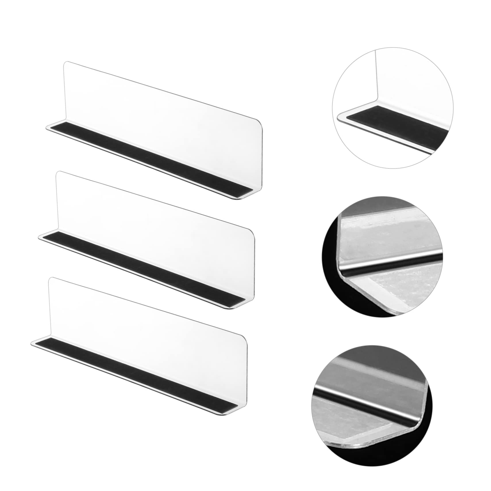 Cabilock 50 Pcs Divisor De Productos Básicos Divisores Magnéticos De Plástico para Estantes. Divisor Lateral Magnético Monedero Claro Toalla Tablero De Clasificacion De Polivinilo