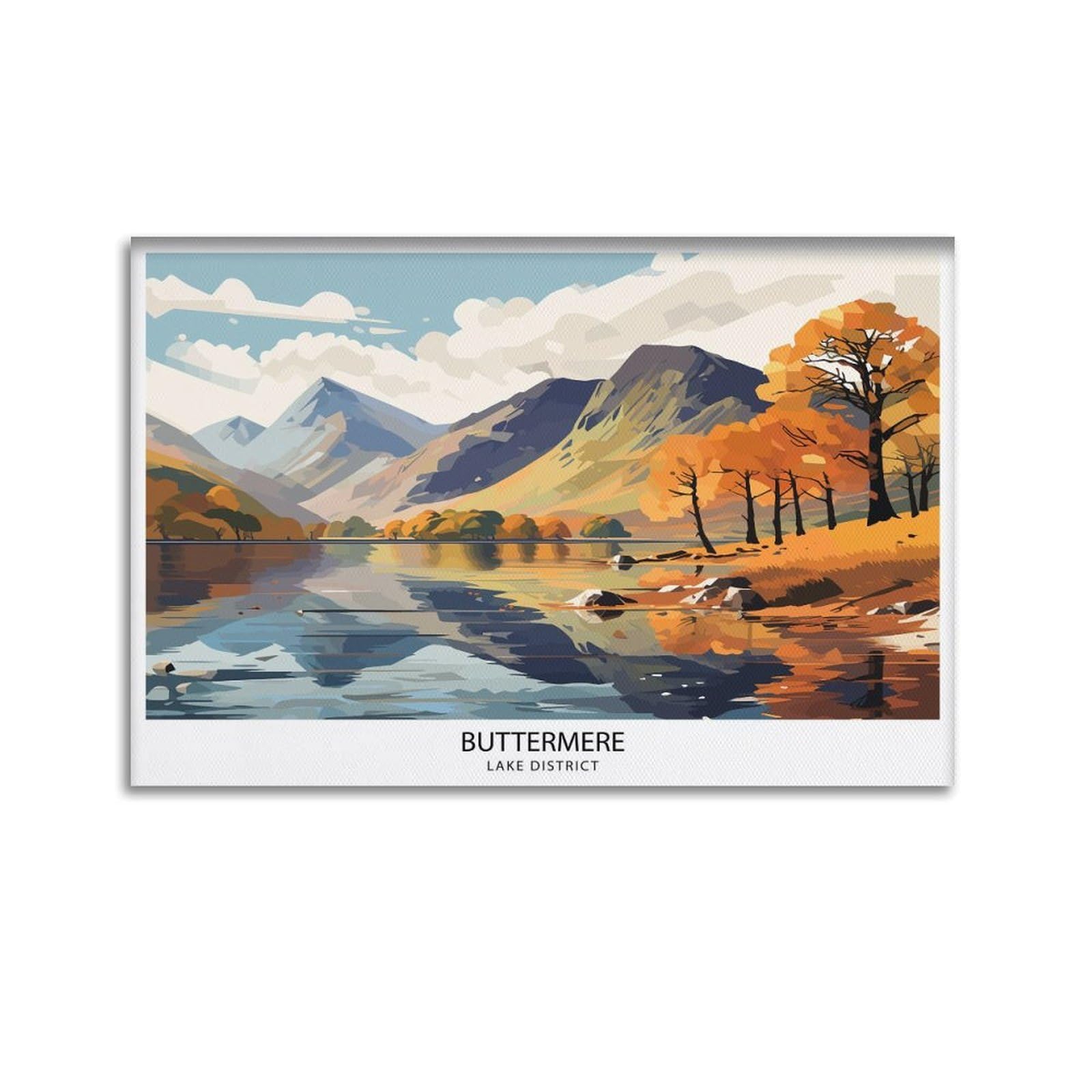 xiaoxiaoshen Buttermere Lake District Travel Gift_4 Canvas Poster Wall Art Prints Room Aesthetic Murals Bedroom And Living Decorations 24x36inch(60x90cm)