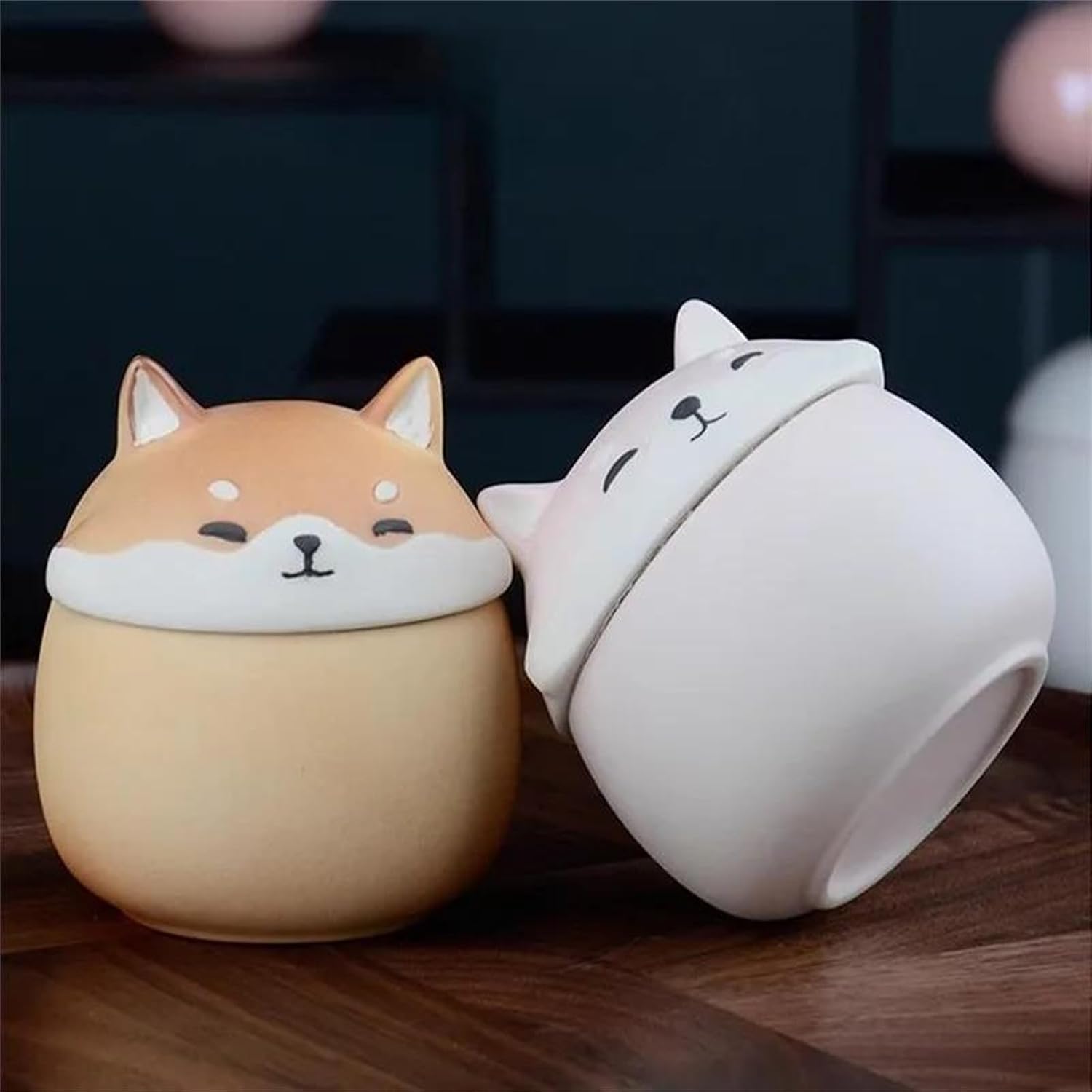 Moisture-Proof Puppy Ceramic Pet Urn Mini Ashes Urns Cat Dog Kitten Funeral Ash Box Memories Cats Dogs Pets Funerary Product,A