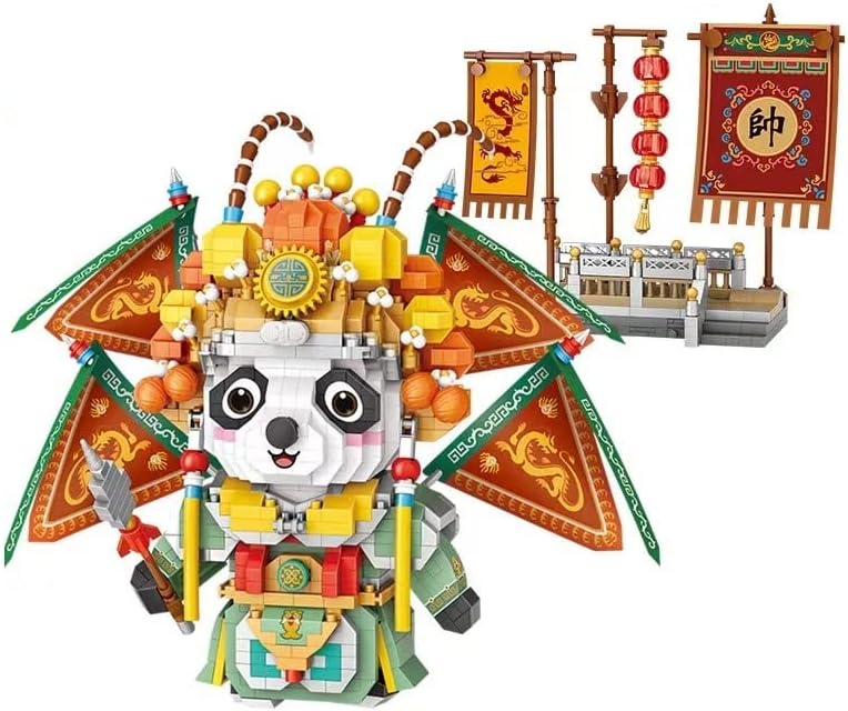 LOZ Mini Bloques Niños Edificio Juguetes Grils Puzzle Tradición China Cultura Beijing Opera Panda 9265 8101 8102 8107 (8107-con caja)