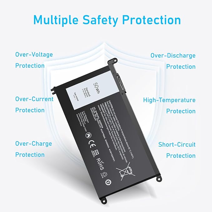Batería de Repuesto WDX0R 50Wh para Dell Inspiron y Latitude miniatura 8