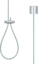 Ceiling Bracket for Shower Rods - 5 ft Ceiling Pendant Brass and Stainless Steel - Can be Individually Shortened, Screws and Plugs Included - Shiny Chrome