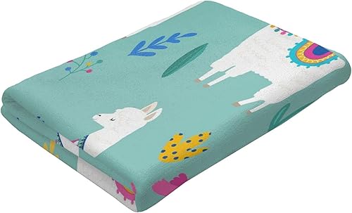 Miniatura 4 de Toalla de baño con diseño de llama de agua de hada, toalla seca grande y colorida de cactus verde azulado, 52 x 32 pulgadas, microfibra floral,