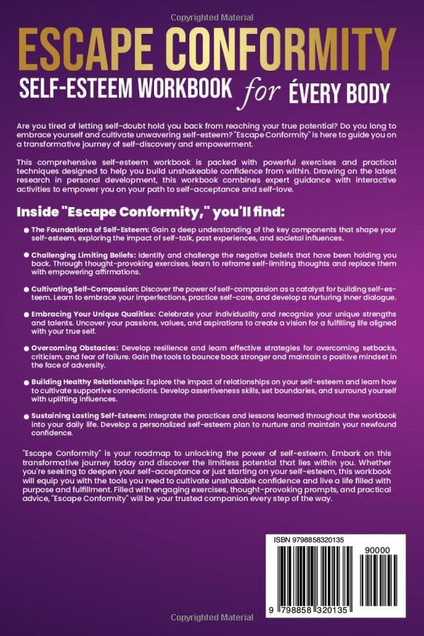 Escape Conformity - Self-Esteem Workbook for Everybody: A simple Guide For Building Confidence, Embrace Who You Are and Unleash Your Unique Power - Image 2