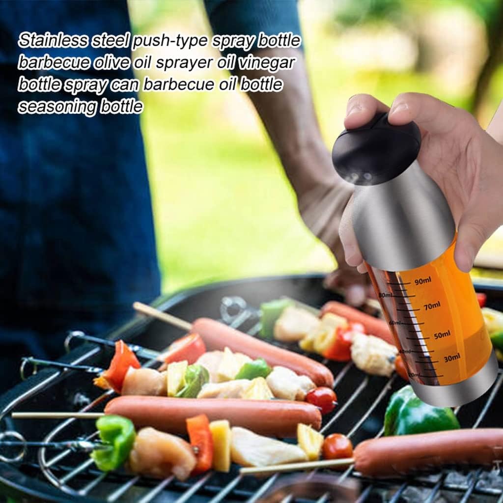 90ml Kitchen Stainless Spray Bottle for Oil Vinegar Soy Sauce Bbq Oiler Cooking Condiment Cookware