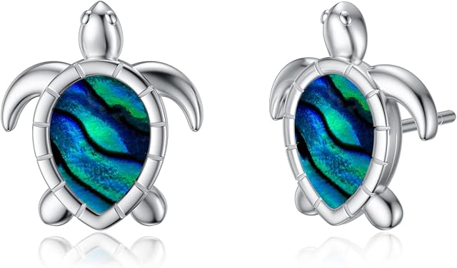 POTOPYY 925 Sterling Silver Animal Earrings Frog/Butterfly/Owl/Panda/Turtle/Dinosaur Studs Jewelry Gifts for Girls Animal Lovers