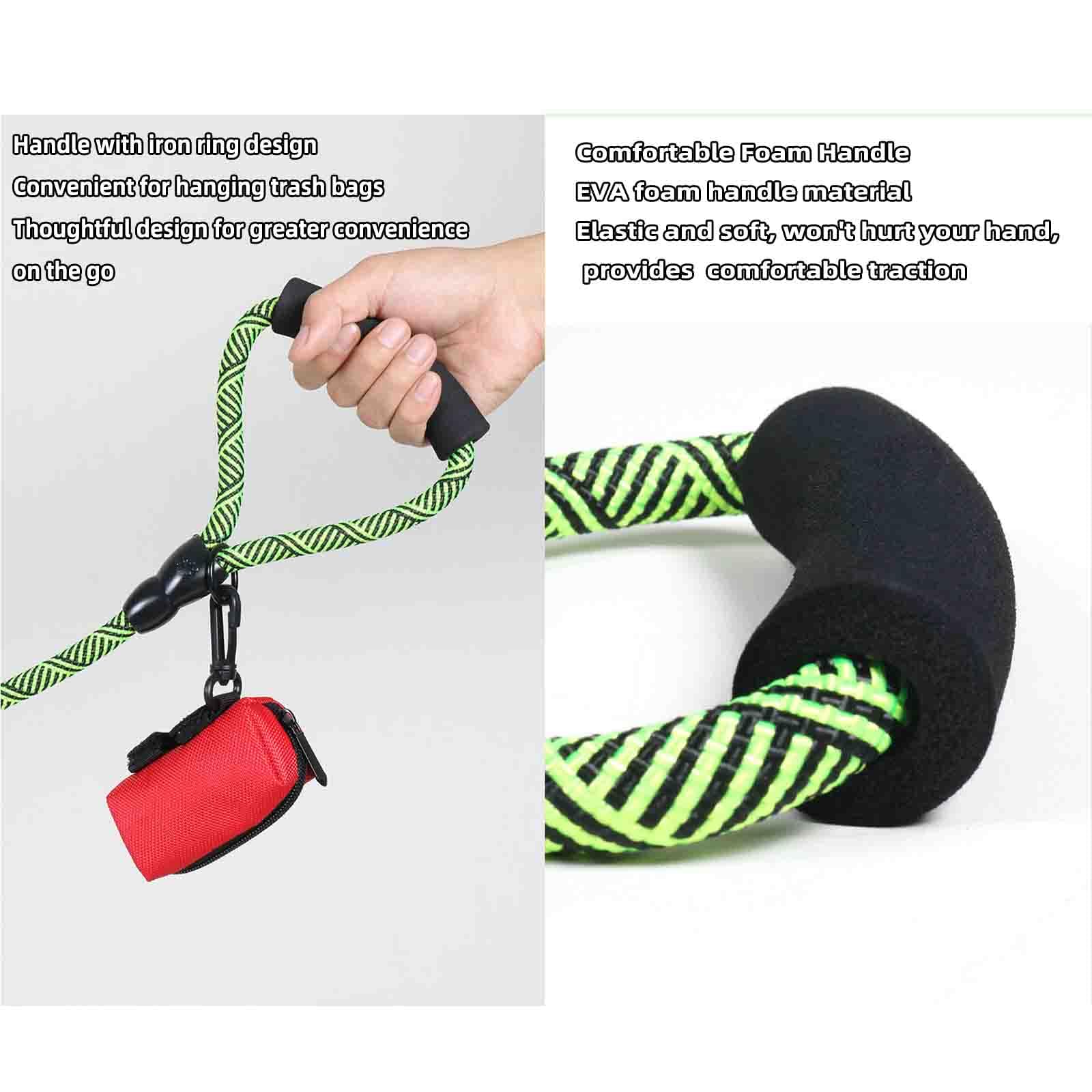 Guinzaglio Per Cani Cane Gatti Taglia Piccola Media Coulisse Gancio (Green,2)