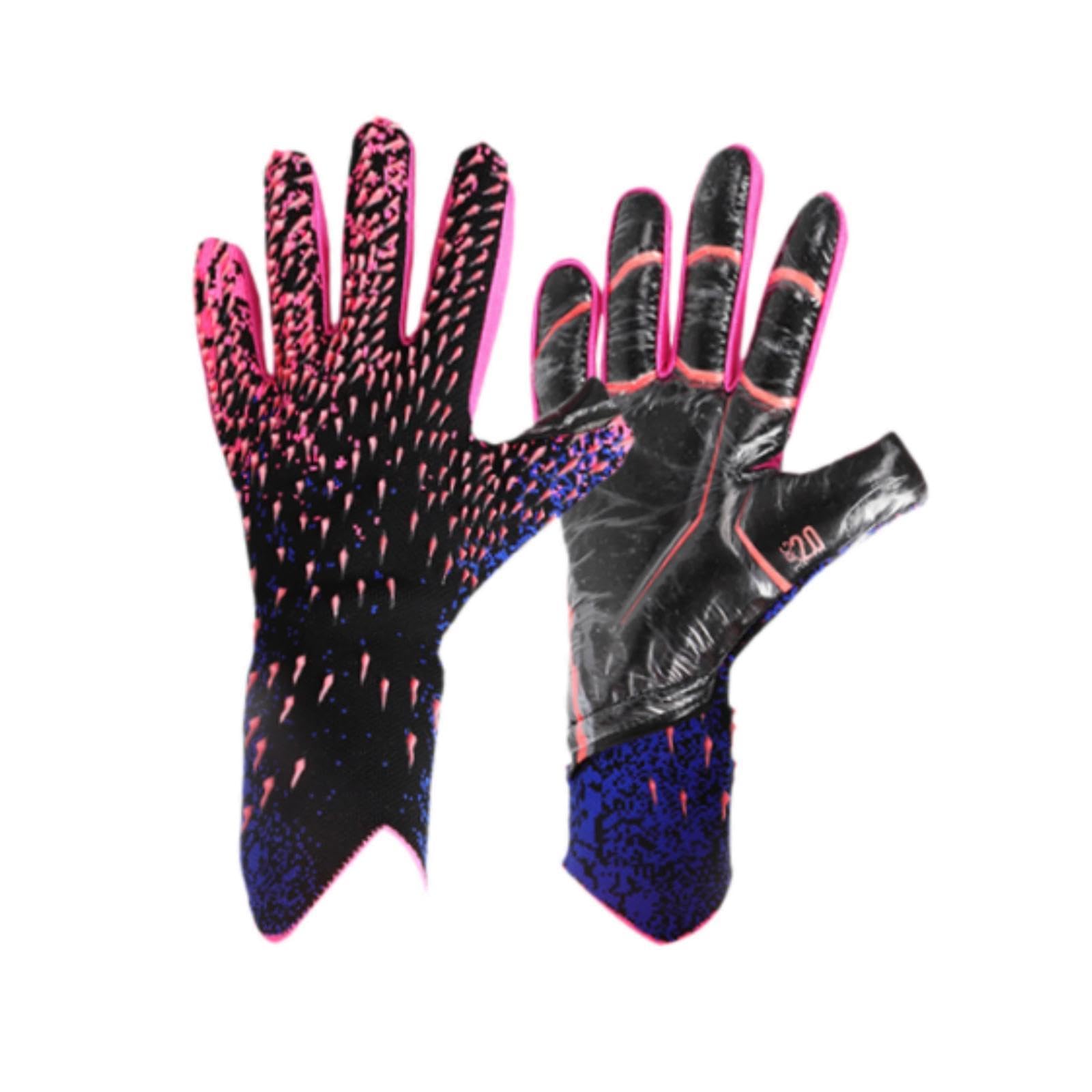Football Goalkeeper Gloves Non Slip Training Gloves for Outdoor Games Sports Pink Size 7| Sports Equipment | Outdoor Sports Gear | Exercise Gear-image-47