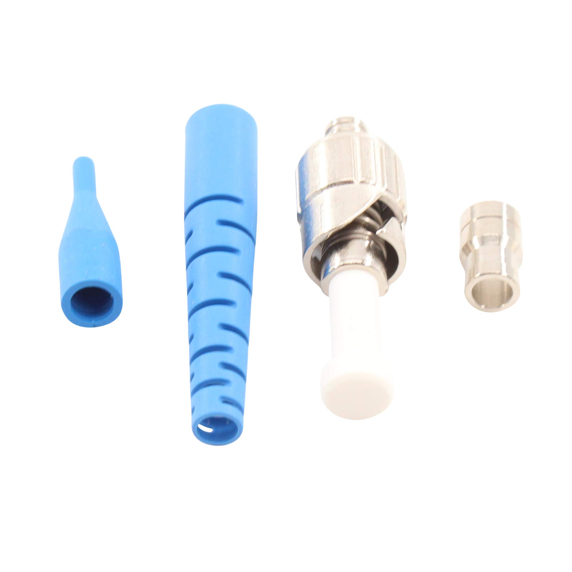 Optical Cable Corp FC-ST-SM OCC Fiber Optic ST Connector Kit, Single-Mode, Blue