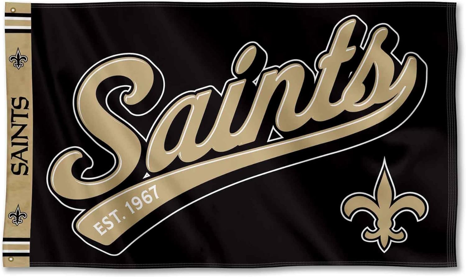 New Orleans Saints Script Logo Premium Flag