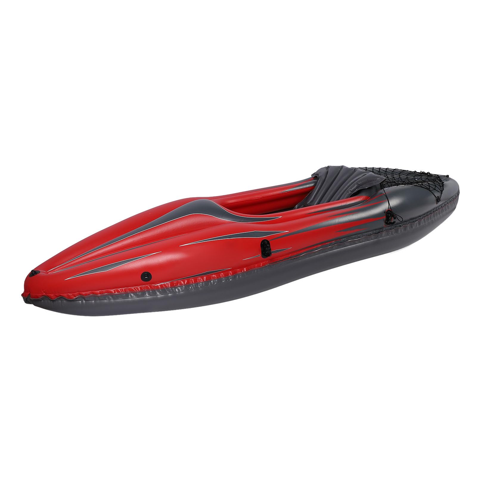 Ensemble de Kayak Gonflable pour 1 Personne, canoë Gonflable avec Plancher Rigide et Fonction Debout, Bateau Gonflable en PVC résistant aux UV avec Pompe à Main, pagaie et Sac de r