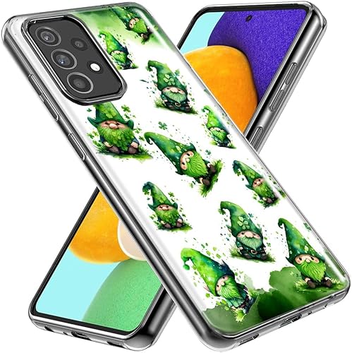 Miniatura 2 de Mundaze - Case for Samsung Galaxy A32 Slim Hybrid Shockproof Hard Shell Soft TPU Heavy Duty Protective Phone Cover - Gnomes Shamrock Lucky Green