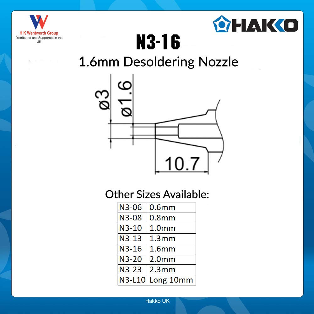 Hakko N3-16 Desoldering Nozzle 1.6mm