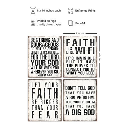 Miniatura 2 de spiritual Religious Scripture Wall Art - masculine Christianity - Christian Gifts for Men, Man cave Home Decor - Catholic Gift - Inspirational