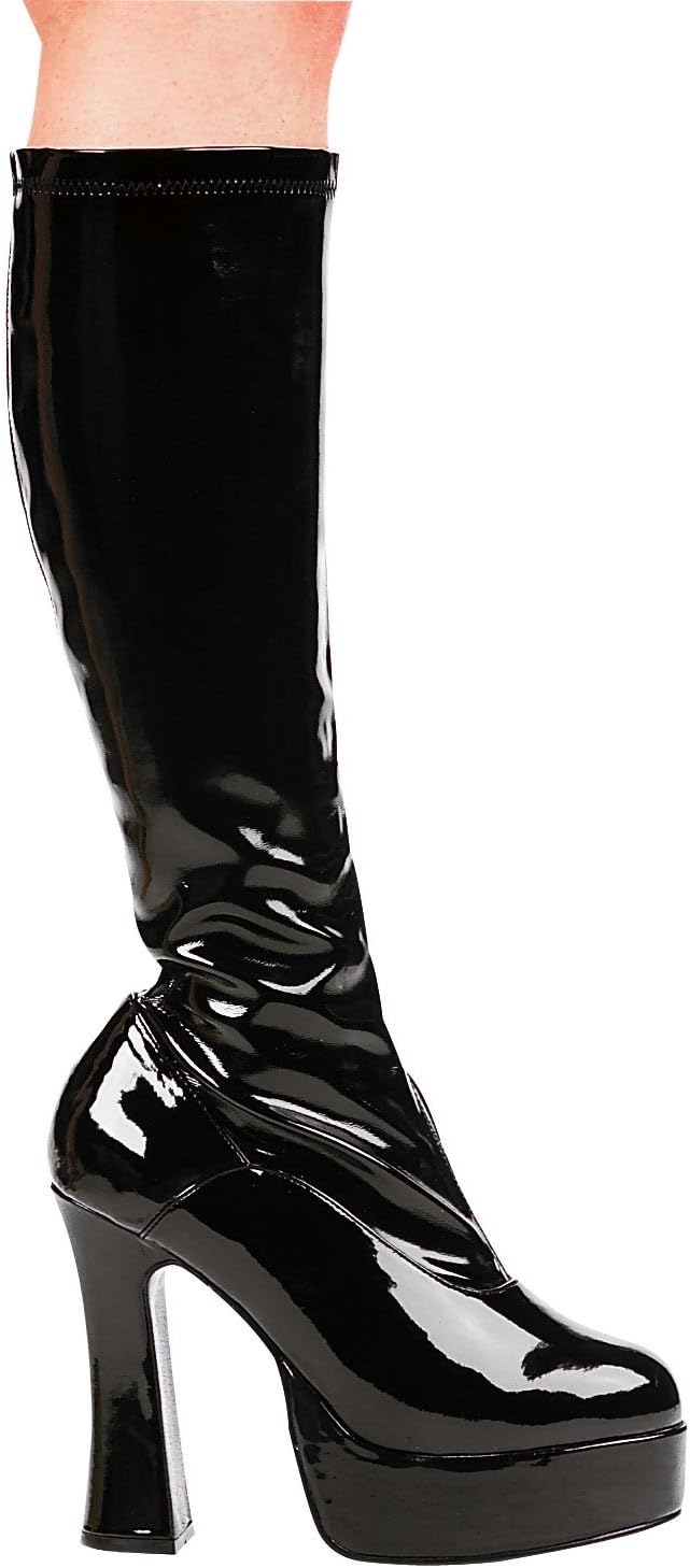 5 Heel Stretch Knee Boots. W/Inner Zipper