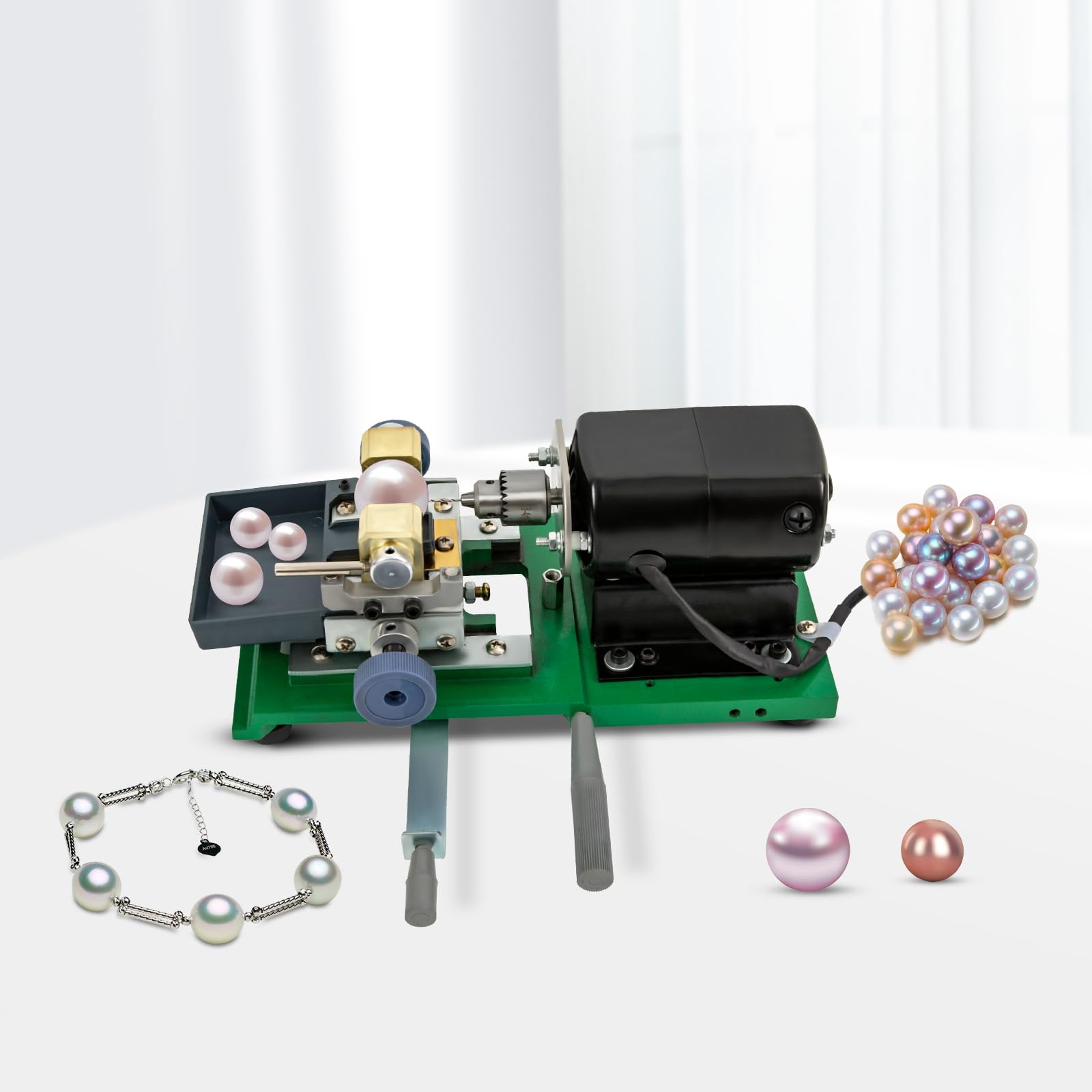 Perceuse à bijoux 360W Perle Forage variable en continu Perceuse Forets Outils 500-15000 tr/min Vitesse réglable Diamètre de foret 0,3-4 mm, pour perles, bois, jade, etc