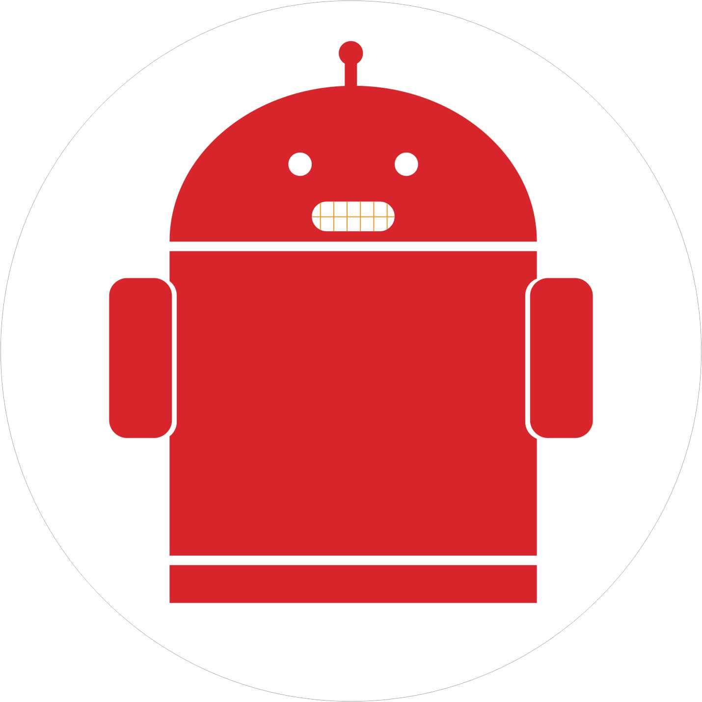 FabristickRobot Laptop or Tablet Sticker, Fabric Sticker, Retro Robot decal for kids and teens