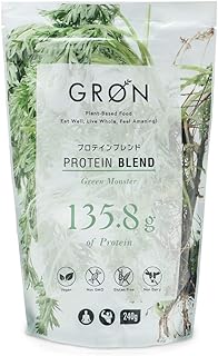Amazon | GRON (グロン) ソイプロテイン スーパーフード配合 国産 無添加 ビーガン対応 グルテンフリー (グリーンモンスター, 240g) | GRON（グロン） | ソイプロテイン
