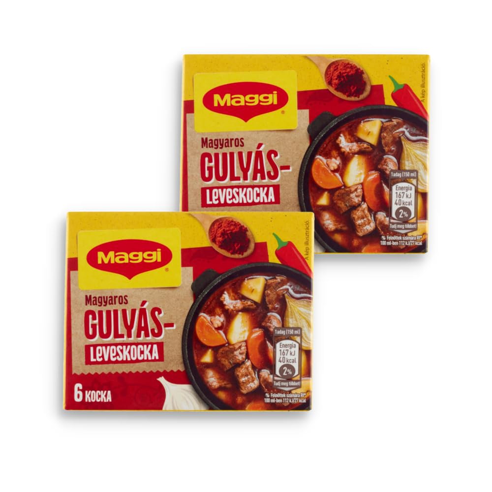 MaggiHungarian Goulash Bouillion Cubes (Gulyas leveskocka) - 12 cubes