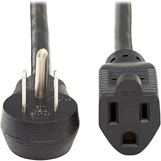 Tripp Lite Power Extension Cord Right-Angle 5-15P to 5-15R 14AWG 15A 10ft (P024-010-15D)