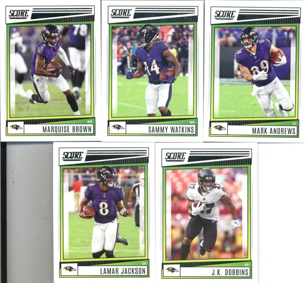 2022 Score Veteran Baltimore Ravens Team Set of 10 Cards