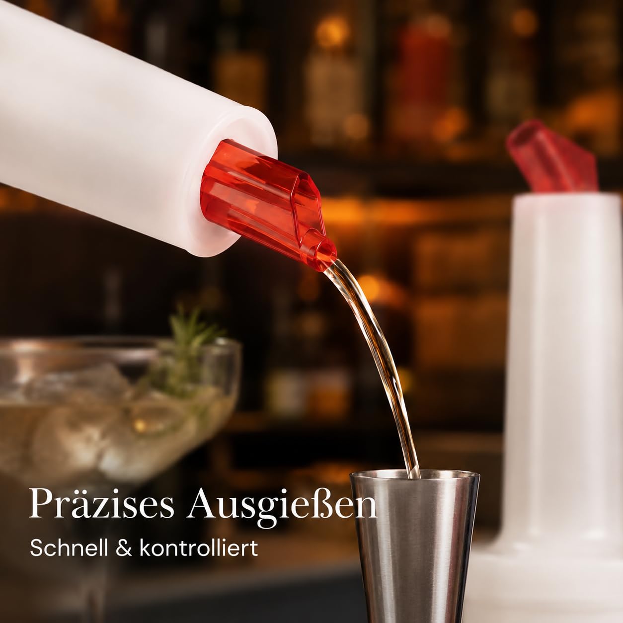 BESTonZON Saftflaschen 1L mit Ausgießer & Deckel – 6 Bunte Kunststoff Flaschen Set zum Befüllen, Lagern, Mischen von Saft, Sirup, Cocktails & Dressing Küche, Haushalt & Wohnen