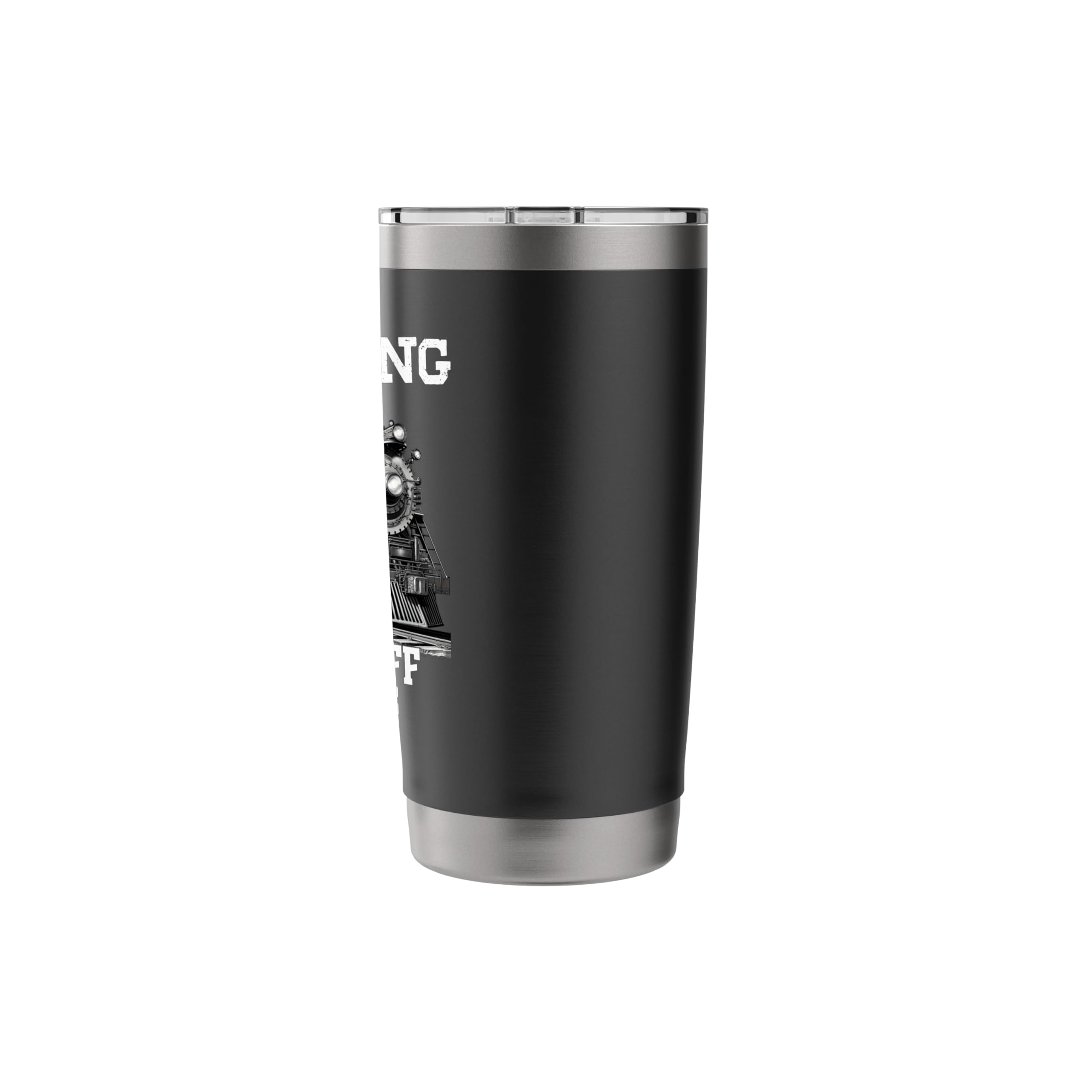 Steam Locomotive Train Funny Railroad Off Rails Warning Joke Stainless Steel Insulated Tumbler