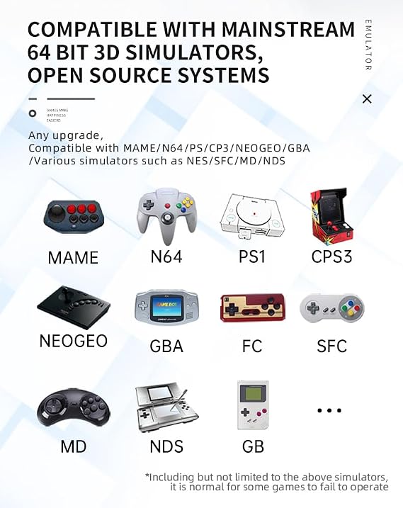 RGB20S Handheld Game Console Built-in 15,000 Games 64G 3.5 Inch IPS Screen Open Source System, Retro Games Consoles Classic Emulator (Black)