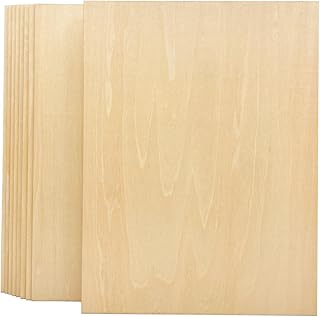 9 Pack 1/16 X 9 X 12 Inch Thin Basswood Plywood Sheets for Crafts