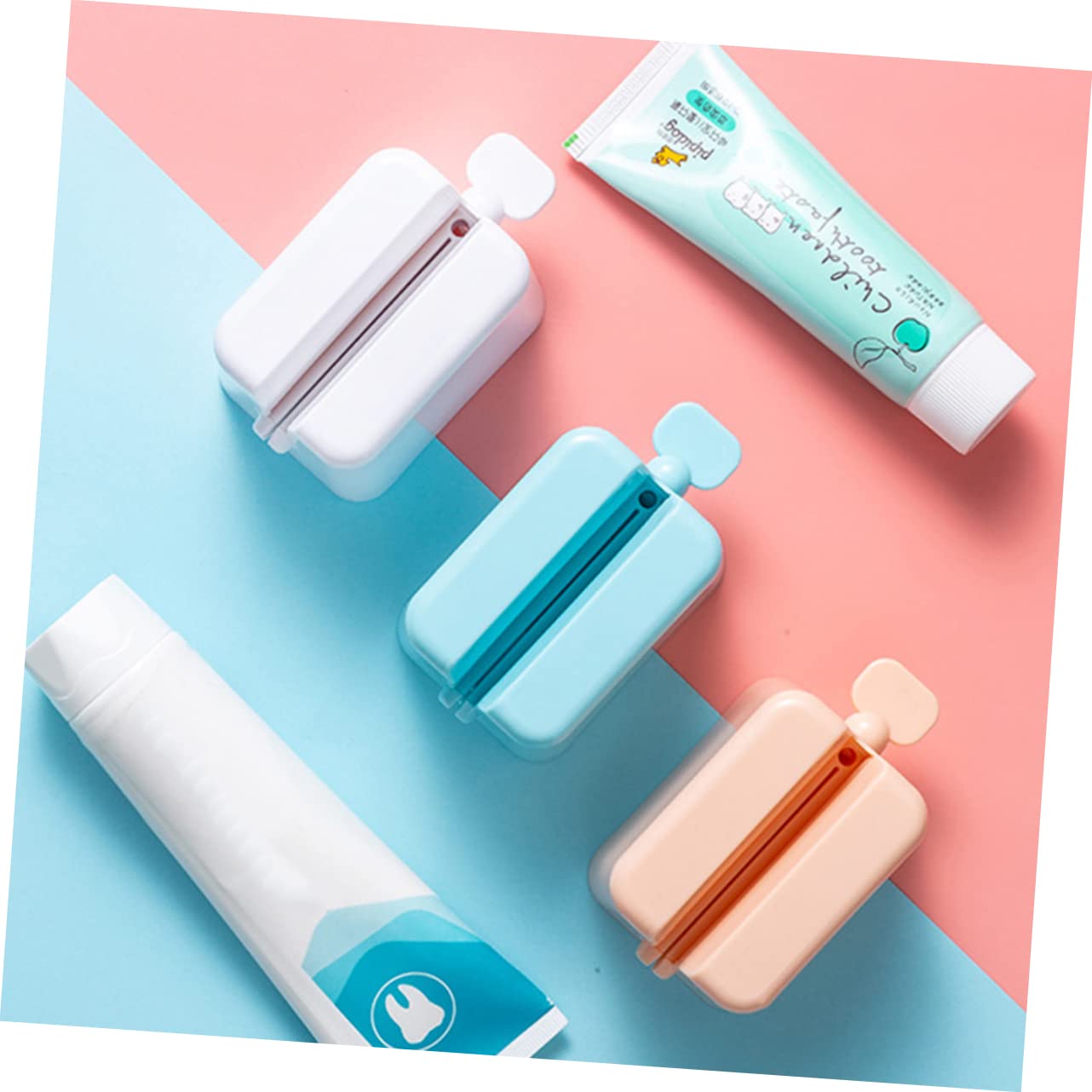 Ipetboom 9pièces Squeezer à Dentifrice Manuel Plastique Tube Extrudeur Pour Salle De Bain Blanc Rose Bleu Accessoire Pratique Pour Économiser De Espace Et Les Déchets