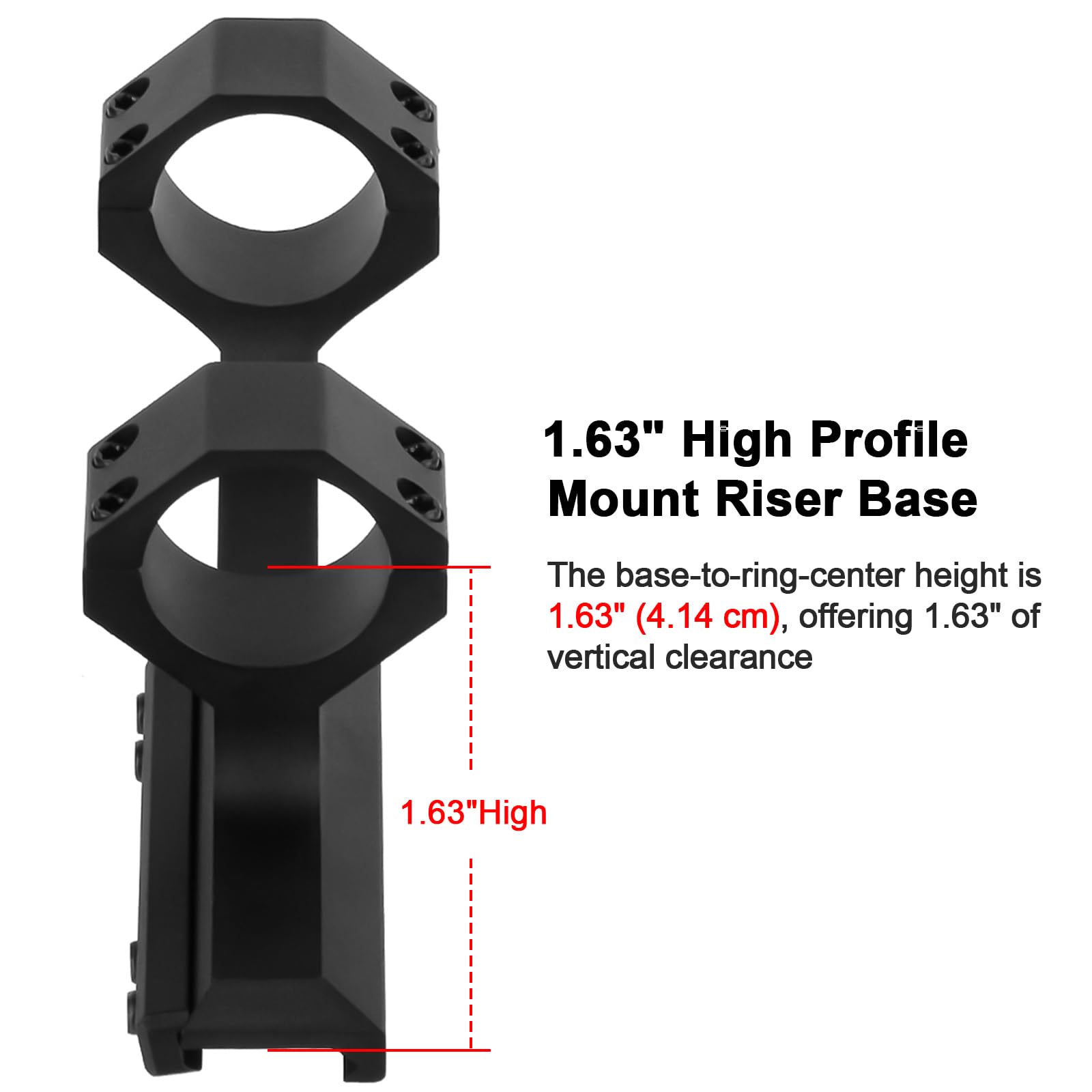 Anneaux de Montage de Lunette Tactique avec goupille d'arrêt 30mm Profil Mince Double Anneau Supports décalés pour Picatinny Rail