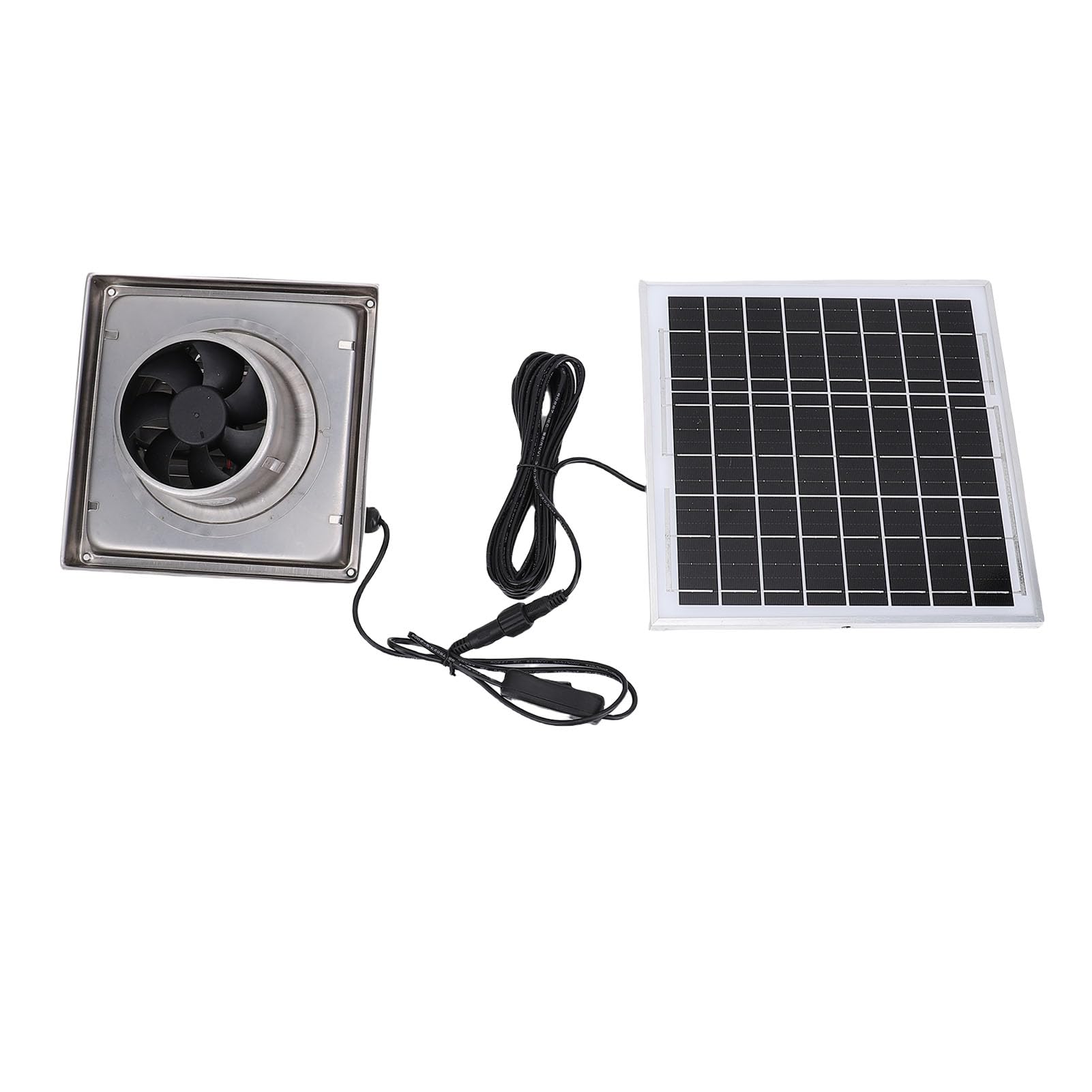 Cocoarm Ventilador de Escape Solar, Panel de 8 Vatios, Cubierta de Lluvia