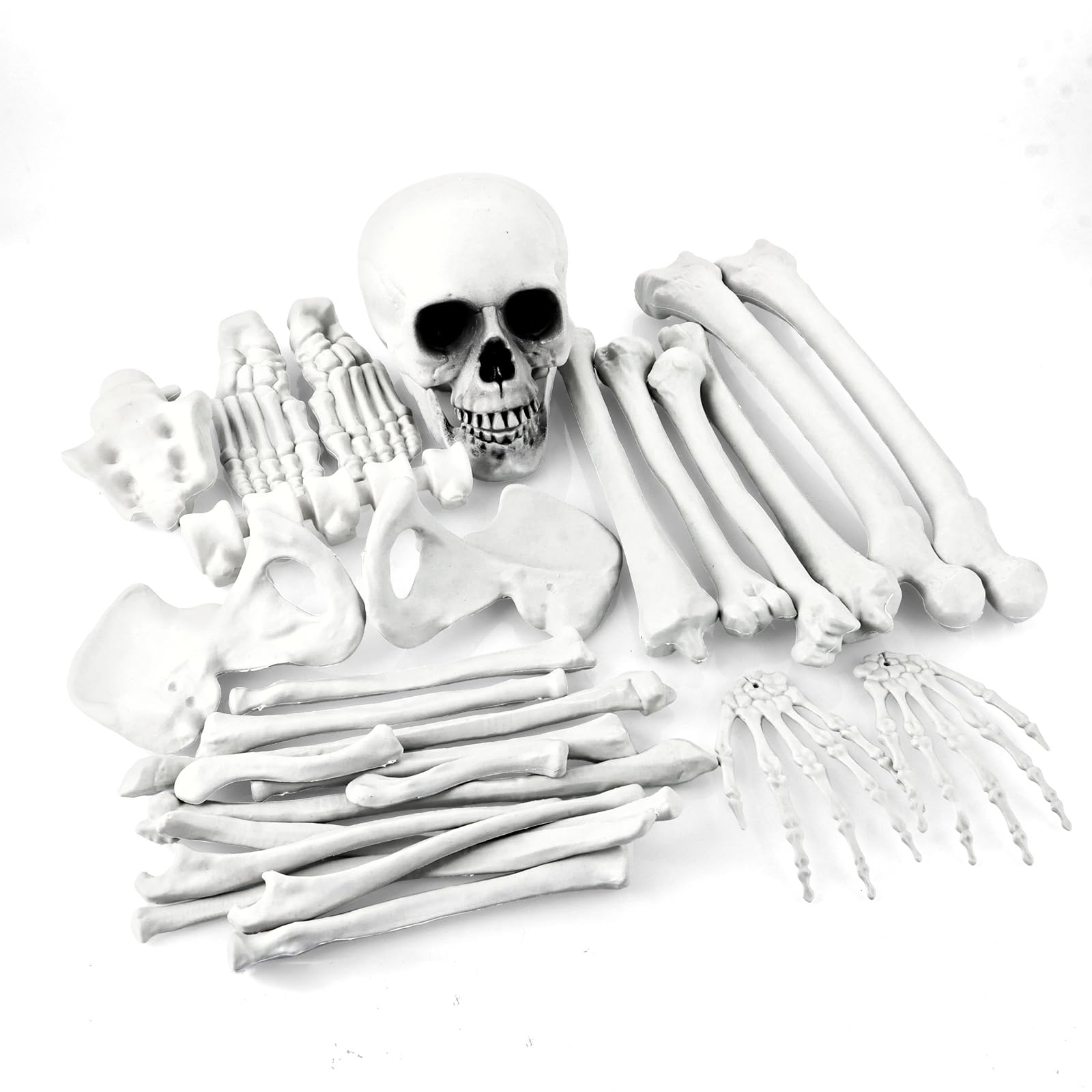 APACALI Set di decorazioni per Halloween con teschio e ossa, 28 pezzi