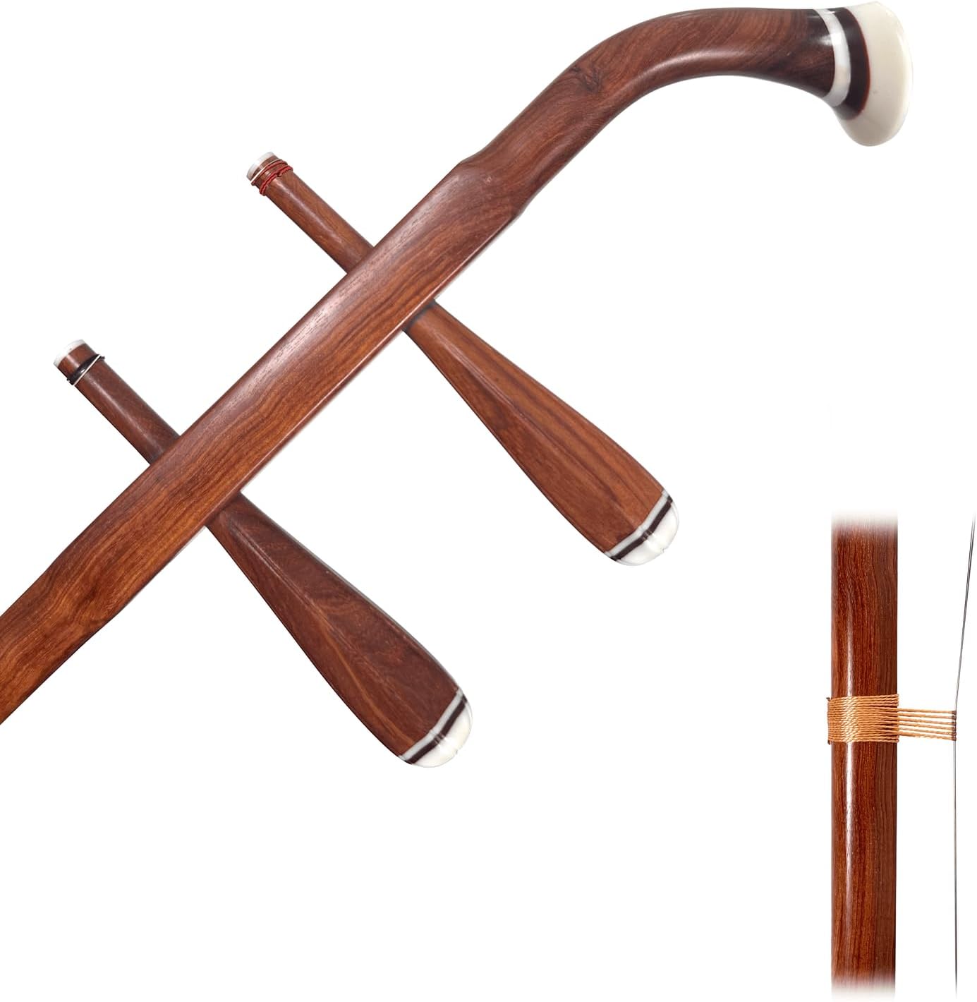 Red Sandalwood Erhu Chinese 2-string Violin Fiddle Musical Instrument with Book,DVD,Bow,Bridge&Accessories