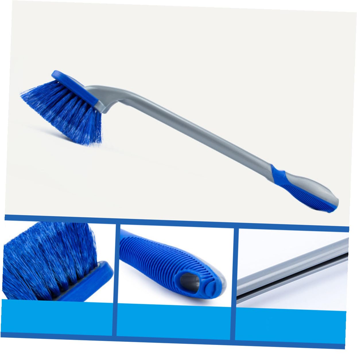 VALICLUD Kit de Brosses à Pneus 3 Pièces PVC PP Bleu pour Jantes