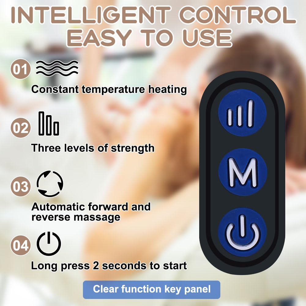 Masseur Cervical, Appareil de Massage Cervical, 3 Modes, Massage Cervicales et cou Sans Fil, en Forme de U, appareil Massage Électrique, pour la Maison et le Bureau