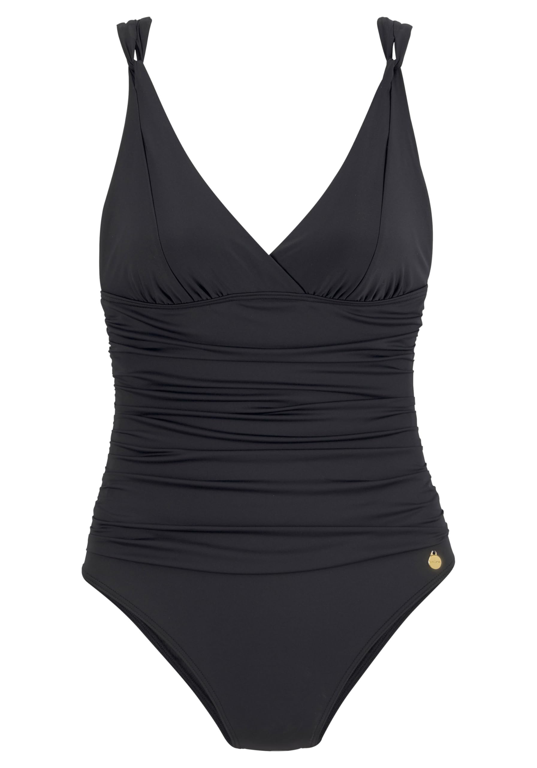 LASCANA Badeanzug Damen Gr. 48 Cup D schwarz Recycling-Polyamid Produkt Description