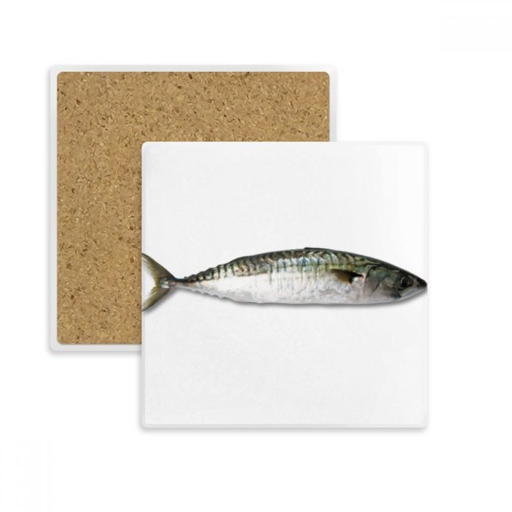 Tasse porte absorbent pierre poisson long carré noir, idée cadeau originale