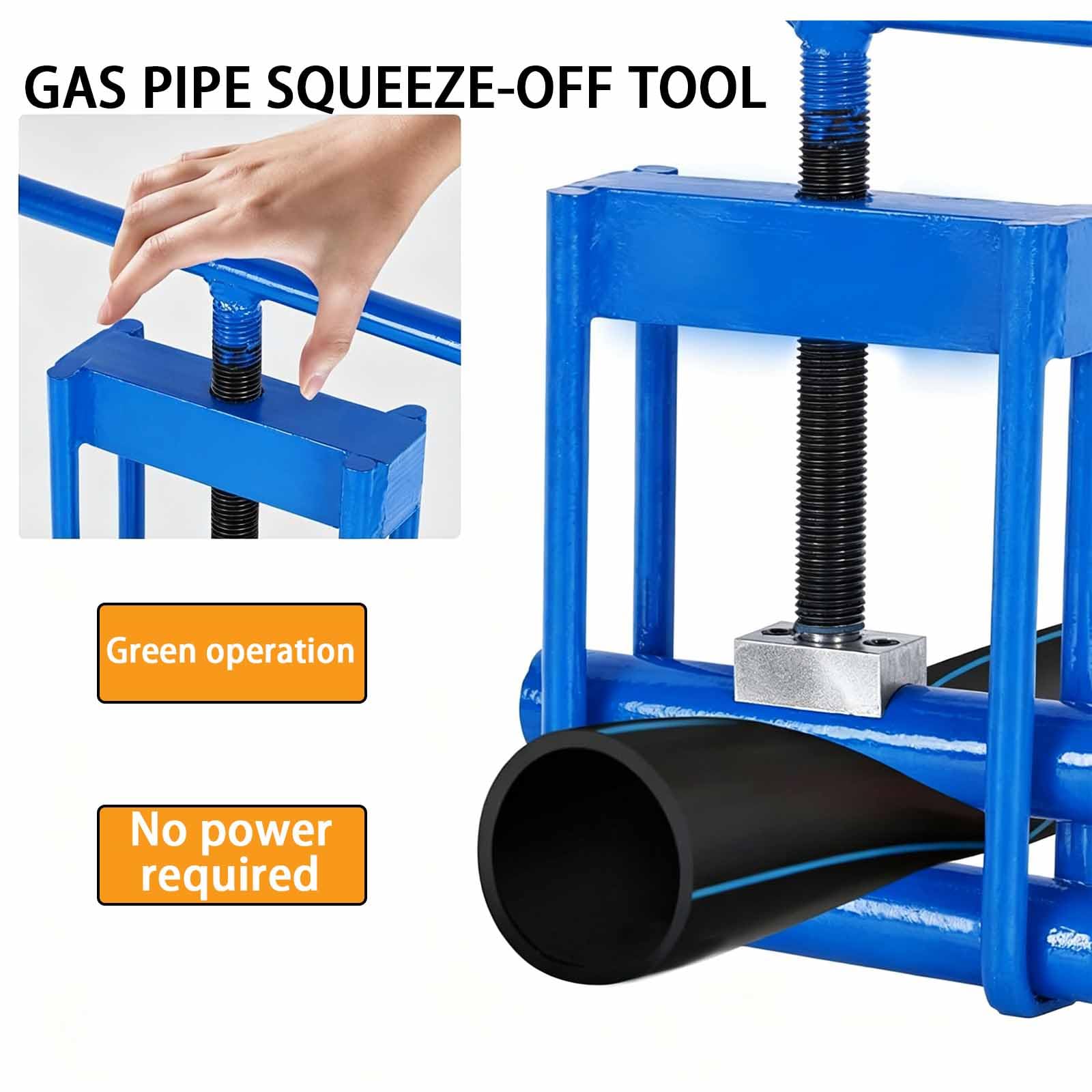 Herramienta manual de compresión de tuberías, abrazadera de compresor de tornillo para tuberías de hasta 32 mm, compatible con PE PPR PVC PP - Ideal para control de flujo temporal y reparaciones de