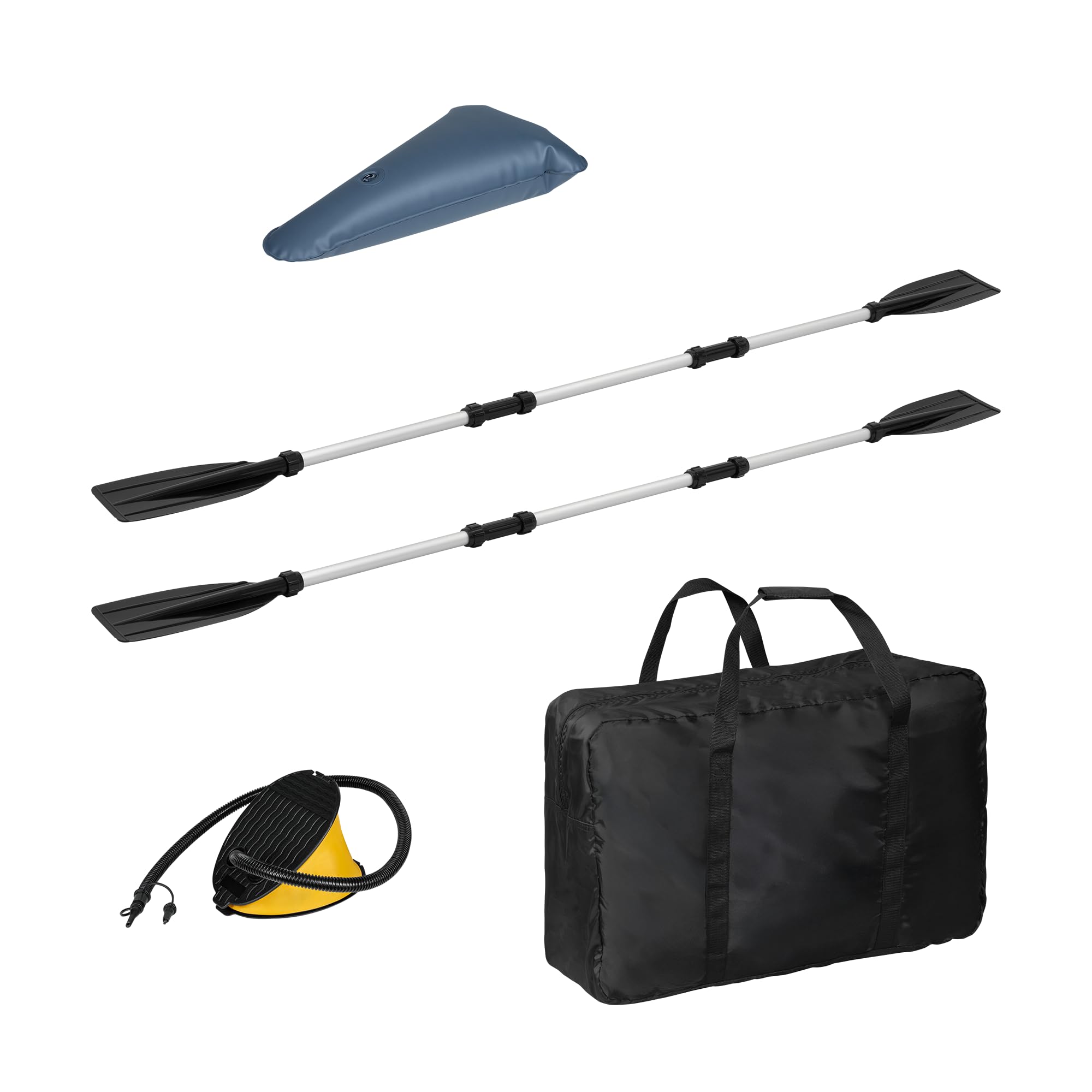 Rebel Electro Kayak Gonfiabile Doppio Gonfiabile Turistico 350 x 78 Borsa a racchetta RBA-4516